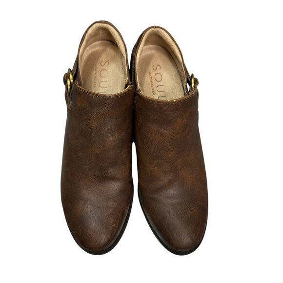 Soul Naturalizer Brown Block Heel Ankle Booties Size 9 – Comfort Zip Booties - Picture 1 of 9